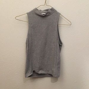 mock sleeveless turtleneck