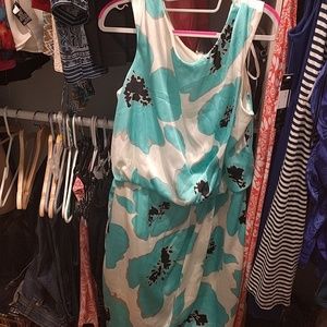 Aqua floral dress