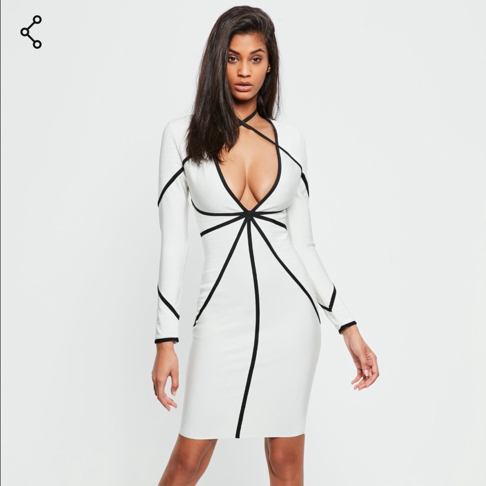 Missguided Bandage dress (White)