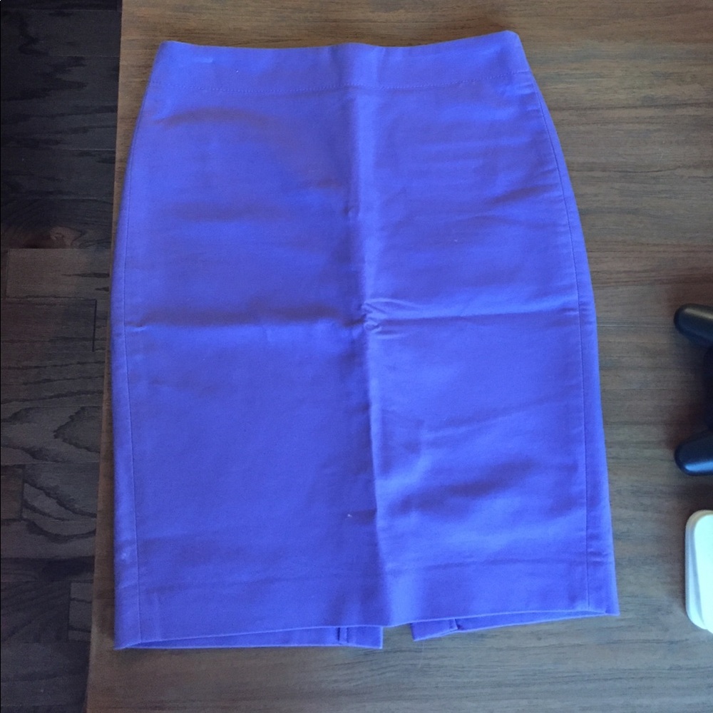 Purple JCrew pencil skirt