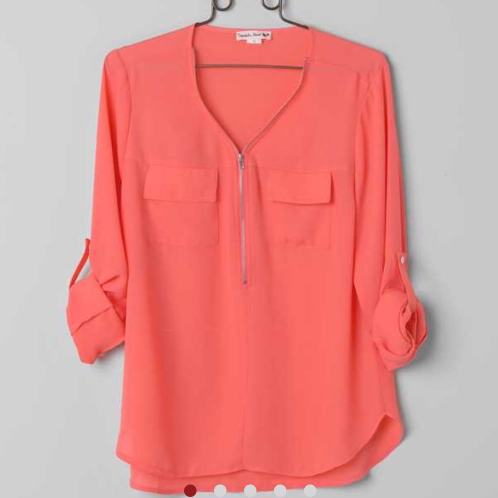 Coral Chiffon Top from Buckle