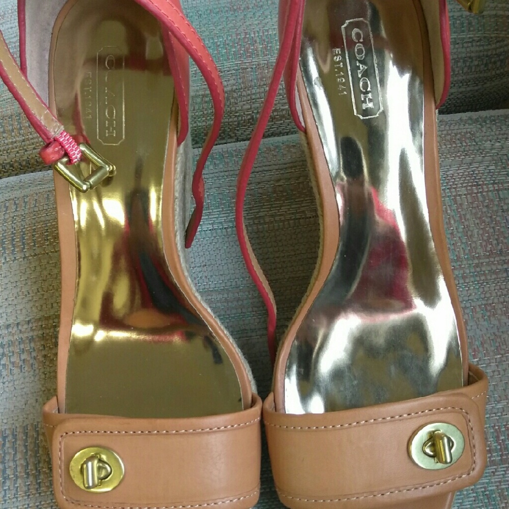 Coach wedge sandles