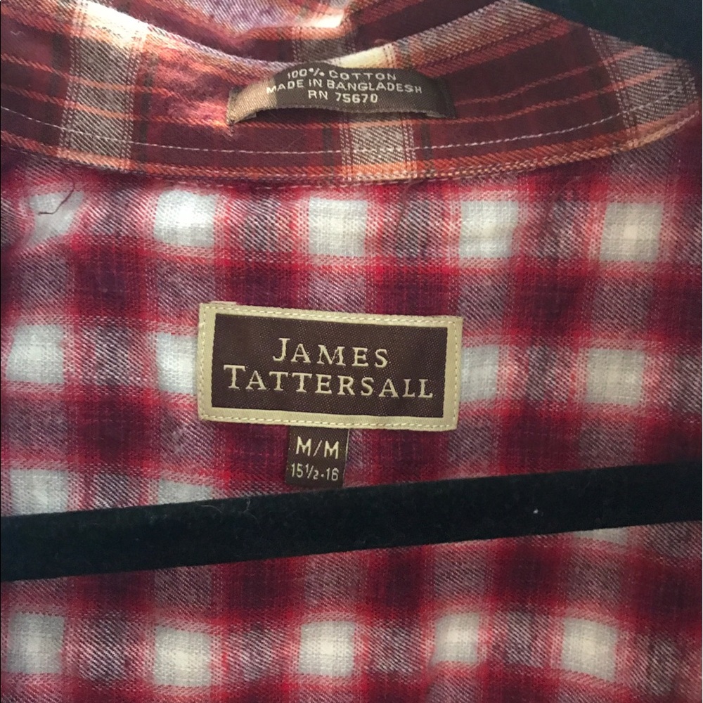 Red Plaid Button Up - Picture 2 of 3