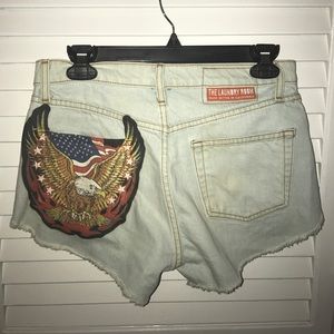 NEW laundry room High waist Jean cut off shorts