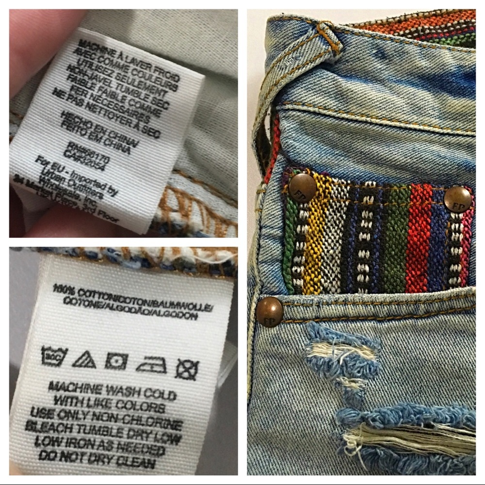 CCO💲⬇️ Free People Baja Distressed Denim Shorts - Picture 6 of 7