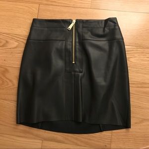 NWT Express Zip Front Faux Leather Mini