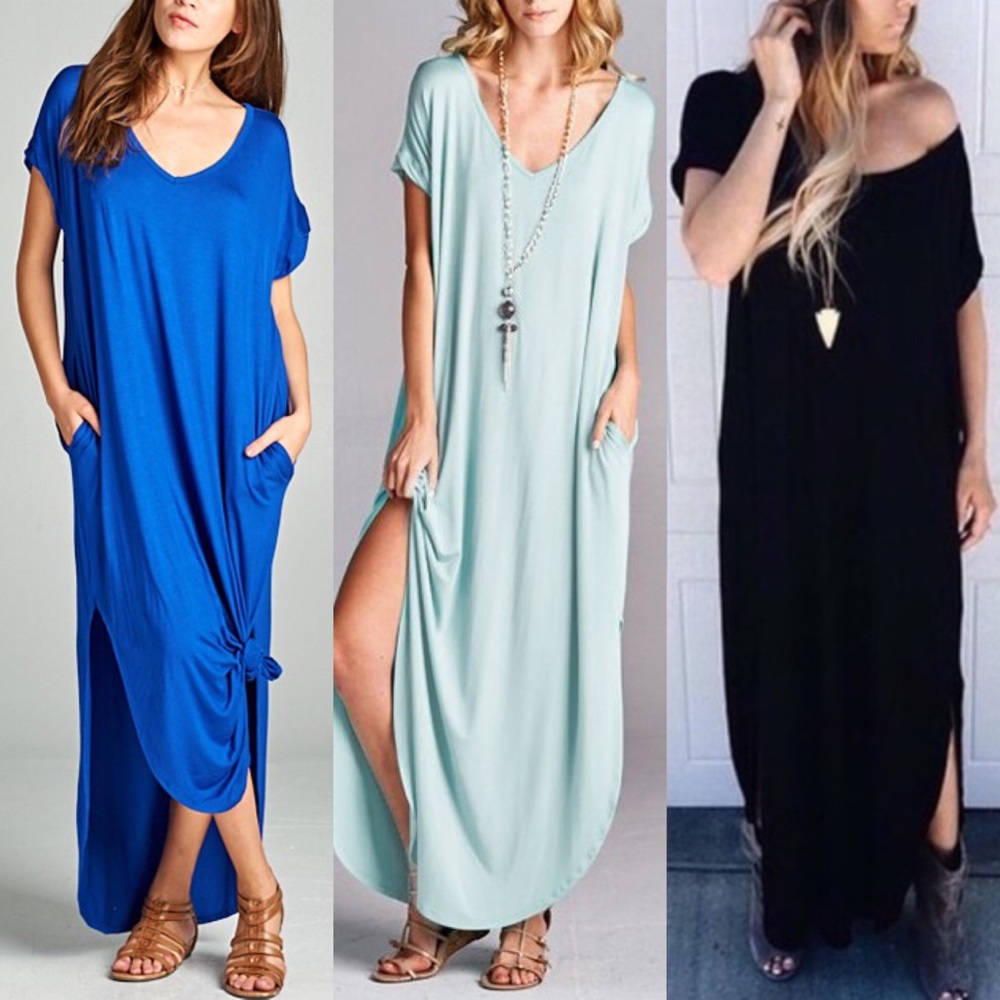 CHARLIZE solid boho dress - L. MINT - Picture 2 of 2