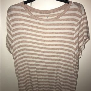 Pink and white striped shirt