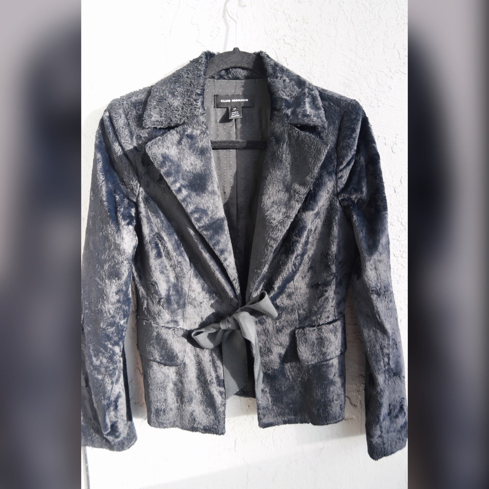 Club Monaco Faux Fur Blazer SIZE S