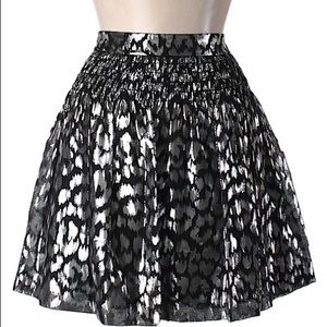 Trina Turk silver and black skirt