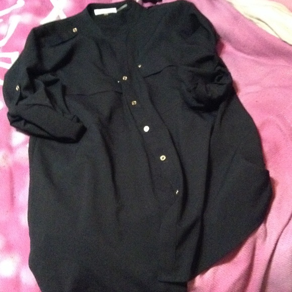 Calvin Klein Tops - Calvin Klein Small Black Polyester Blouse