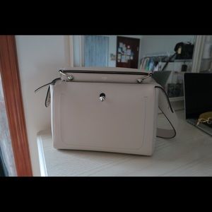 Fendi dotcom handbag in off white