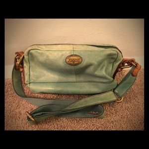 Fossil Teal Cross-Body Bag