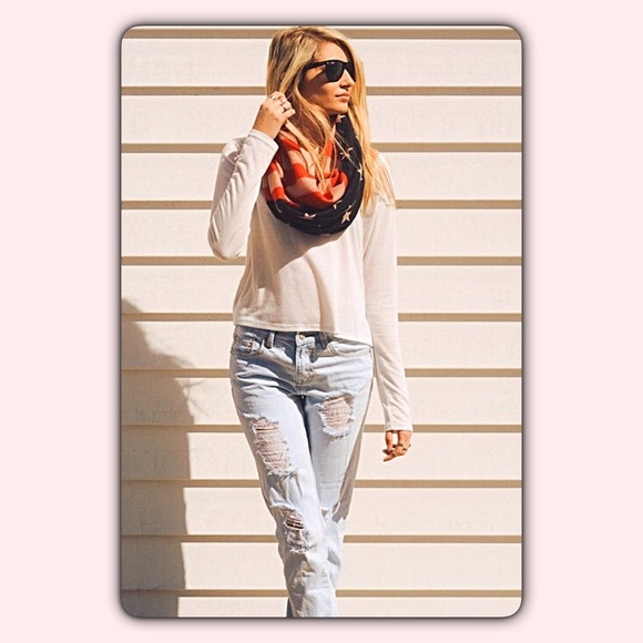 Vintage Look US Flag Infinity Scarf - Picture 5 of 7