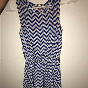 Blue chevron dress