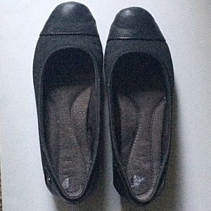 Life Stride - Size 8.5M Capped Toe Blk Flats