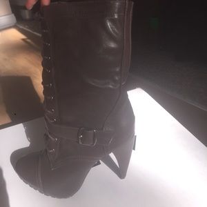 JLO style boots brown size 10