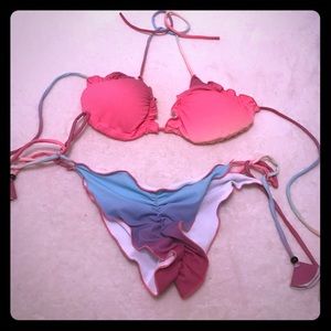 Tie dye string bikini