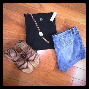 BNWT JCrew linen boatneck tshirt