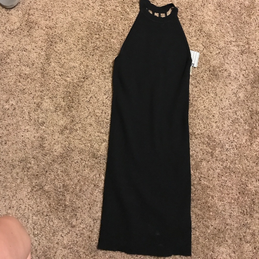 Black skin tight dress