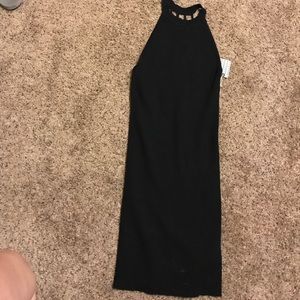 Black skin tight dress