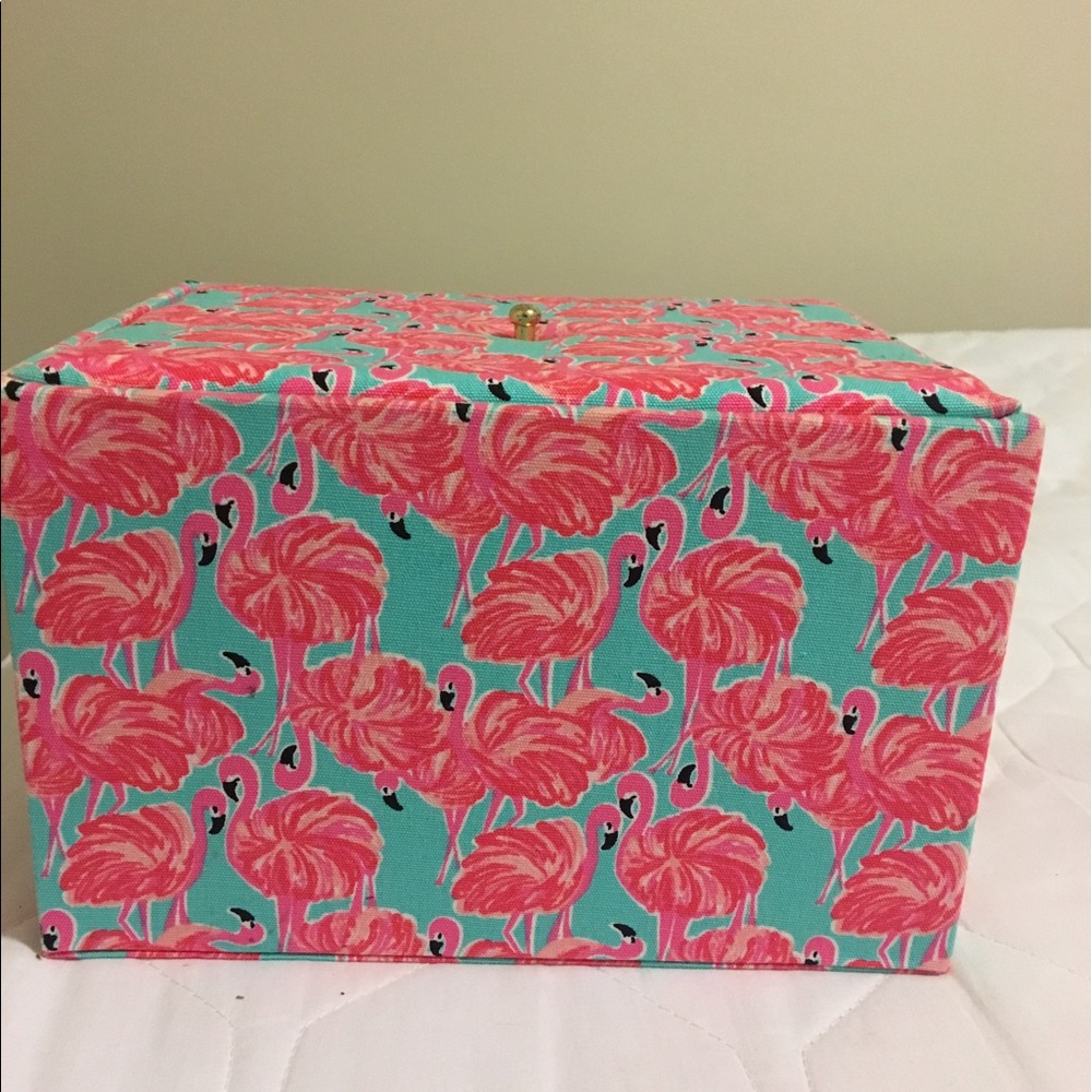 Lilly Pulitzer jewelry box gimme some leg flamingo