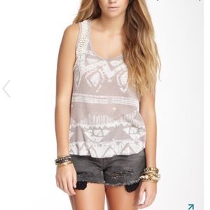 Free People Mesh Back Graphic Tank