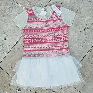 ⚡🎈➡️NWT Girls Tulle/Knit Dress