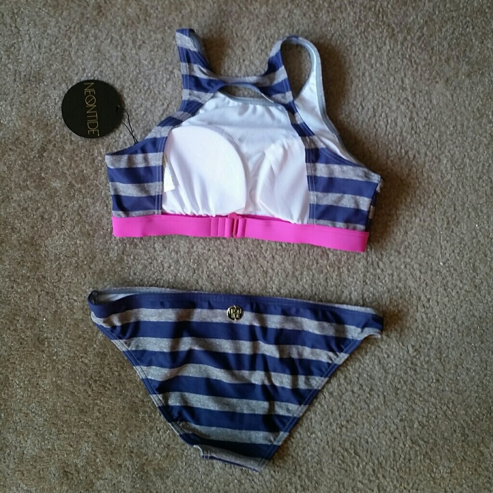 NEONTIDE Neonluxxe High Neck Bikini Set - Picture 6 of 7
