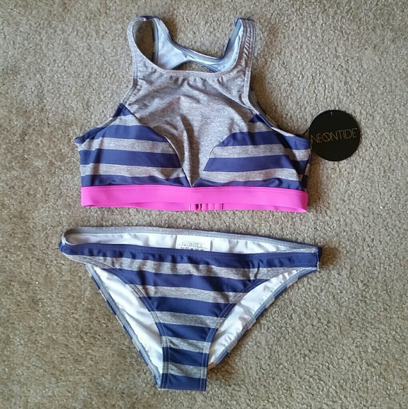 NEONTIDE Neonluxxe High Neck Bikini Set - Picture 5 of 7