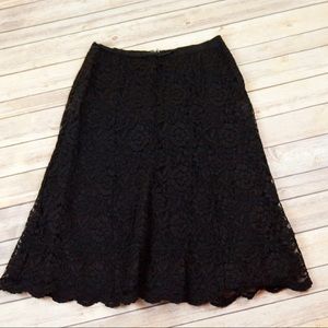 Black Lace Midi Skirt