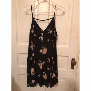 Black floral summer dress