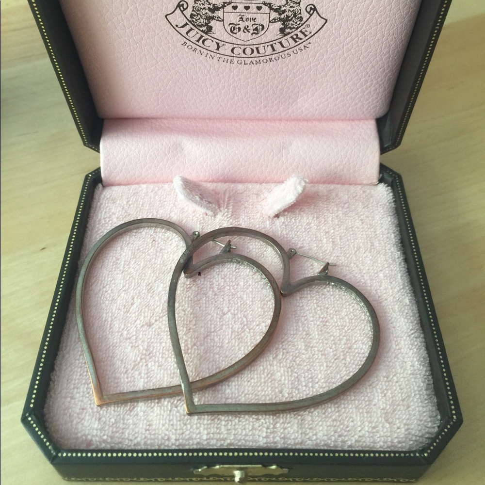 Juicy Couture Heart Hoops