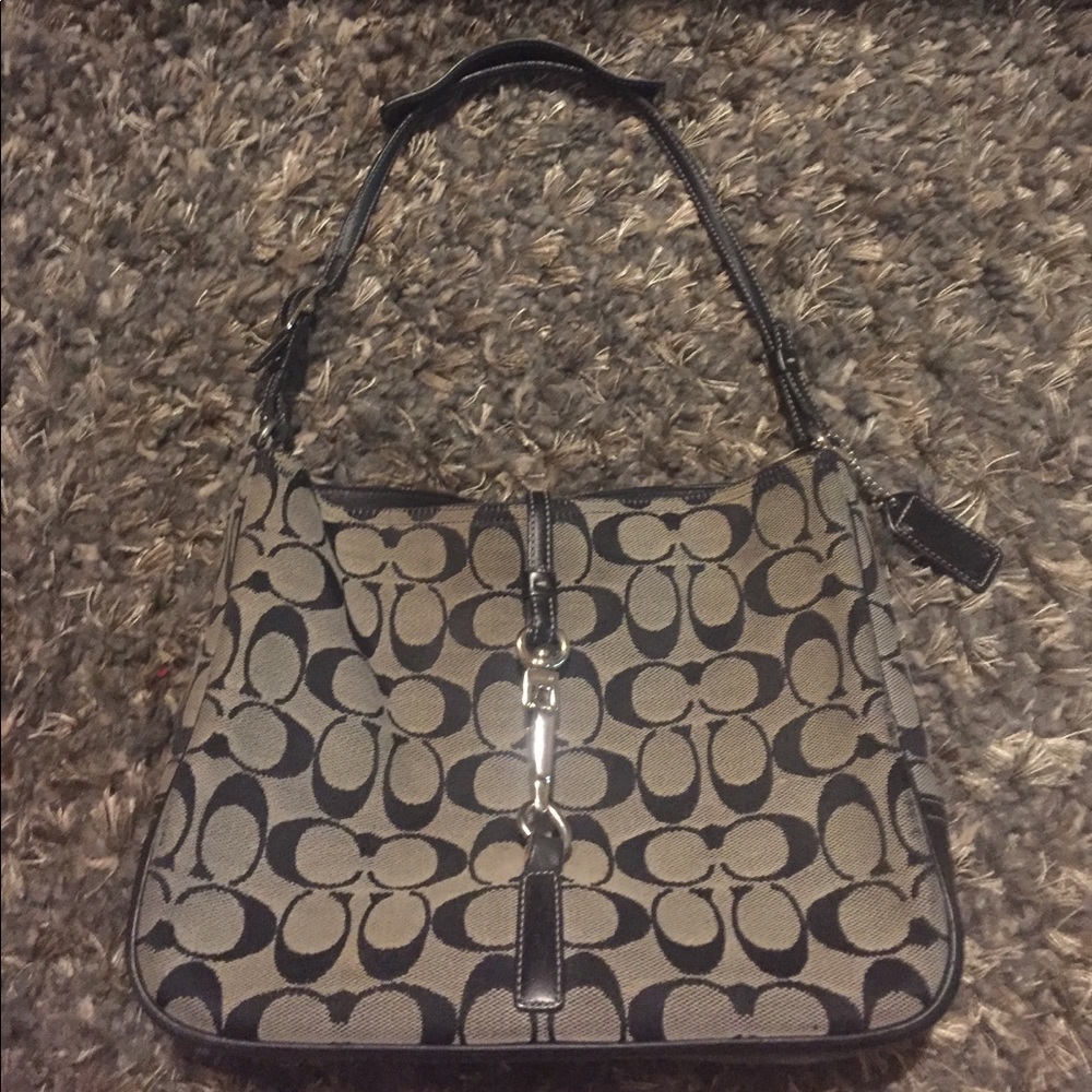 Coach Grey/Black Purse