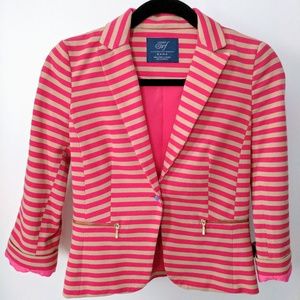 ZARA TRF Collection Fuchsia and Tan Blazer