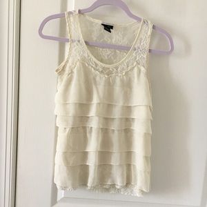 Cream lace top