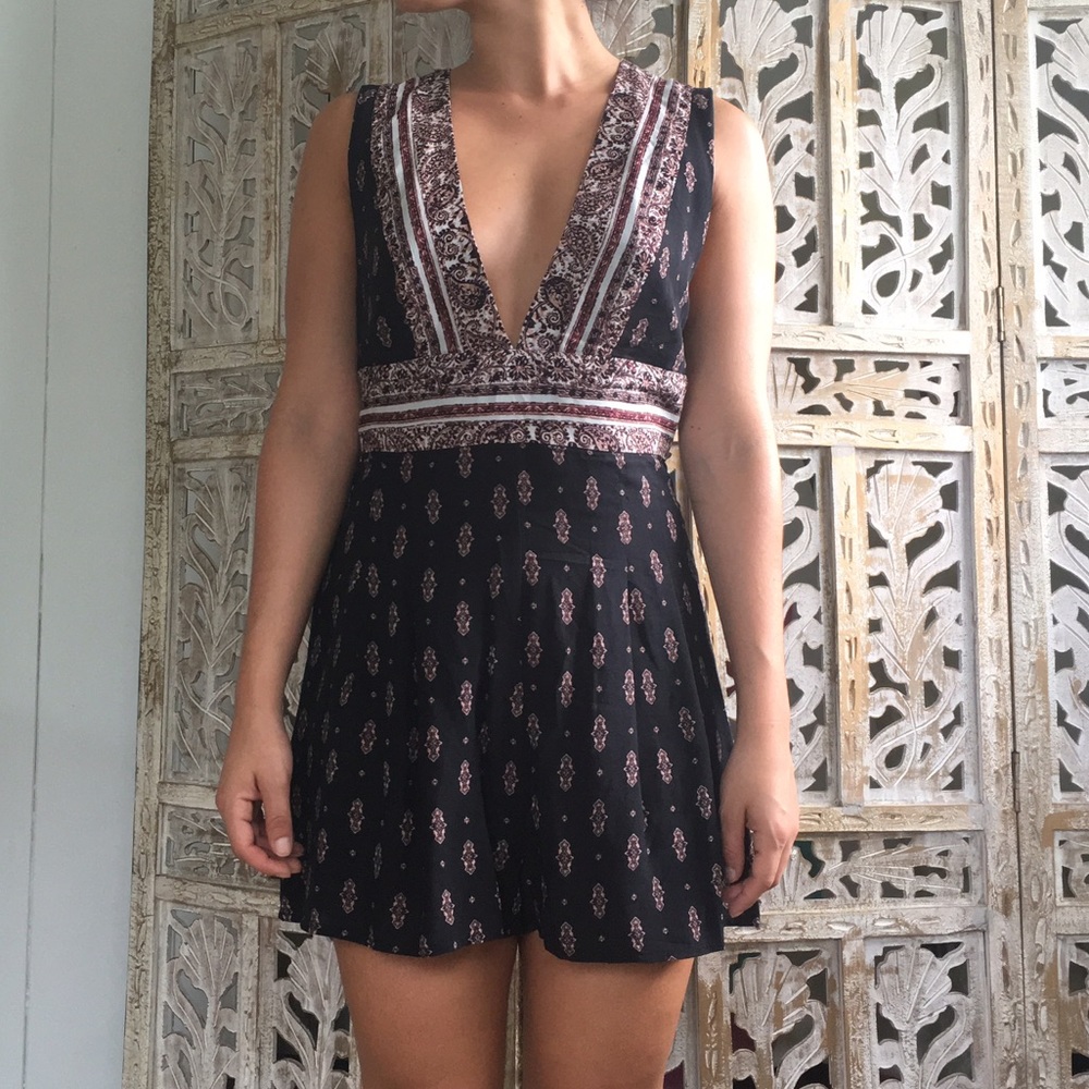 Urban Outfitters Excote Low Neck Romper Playsuit