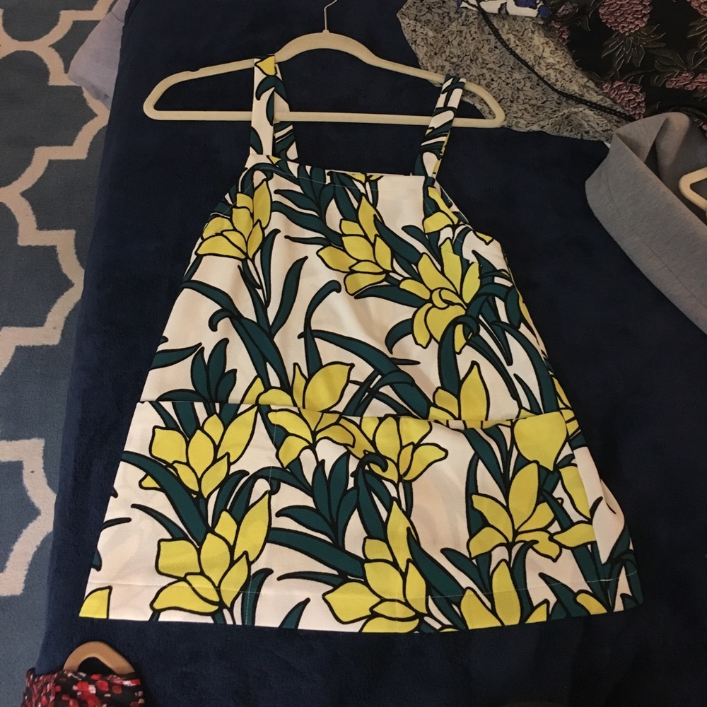 Top Shop Sleeveless Top with Floral Print