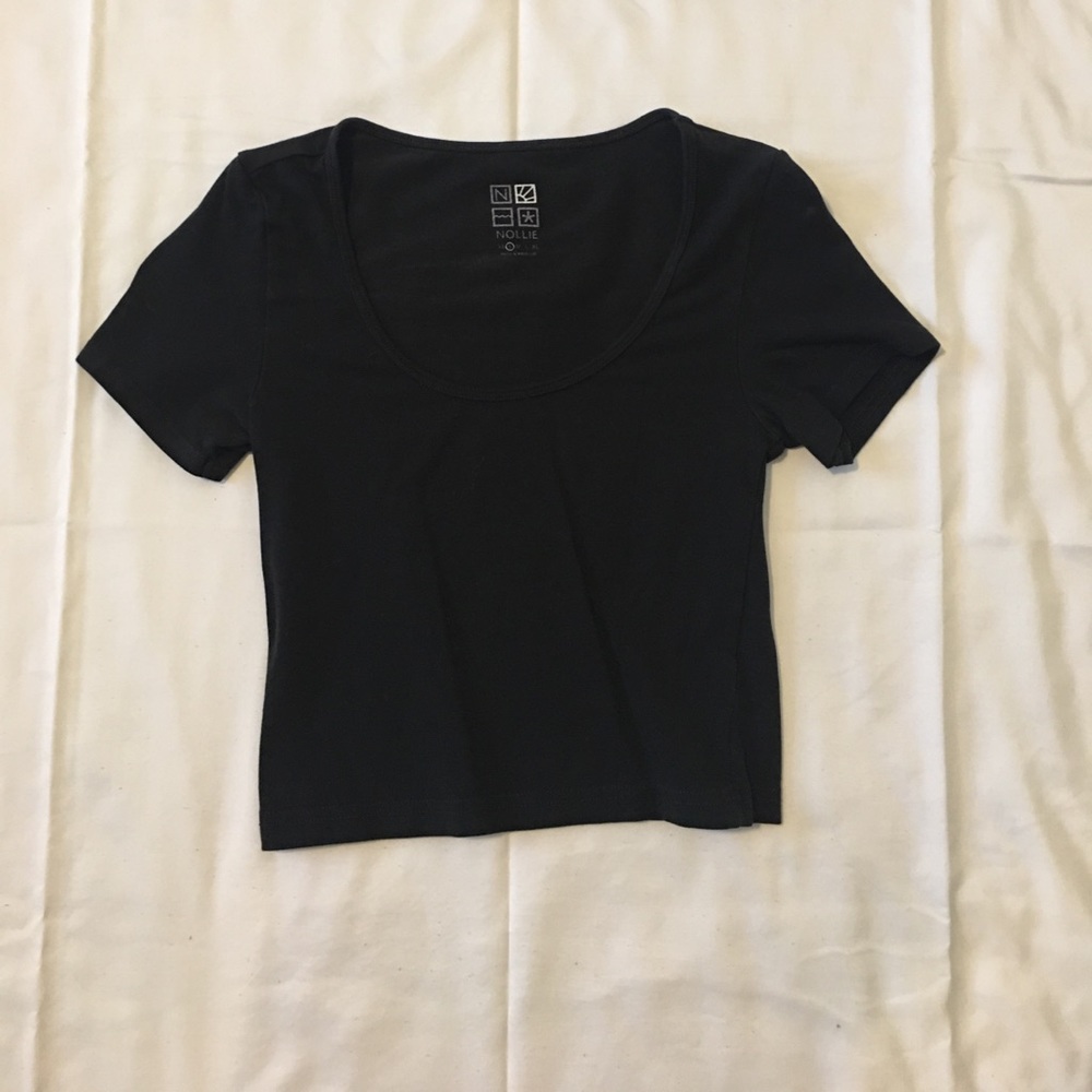 Black crop top from pacsun
