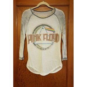 Three quarter sleeve, Pink Floyd baseball tee.