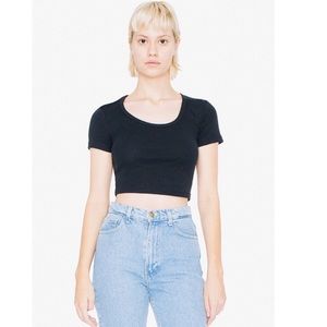 American Apparel Baby Rib Crop T-Shirt NWOT