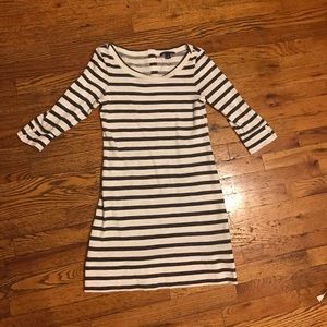 Blue & white striped dress