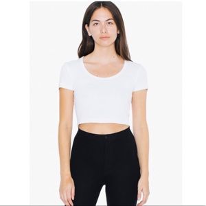 American Apparel Baby Rib Crop T-Shirt