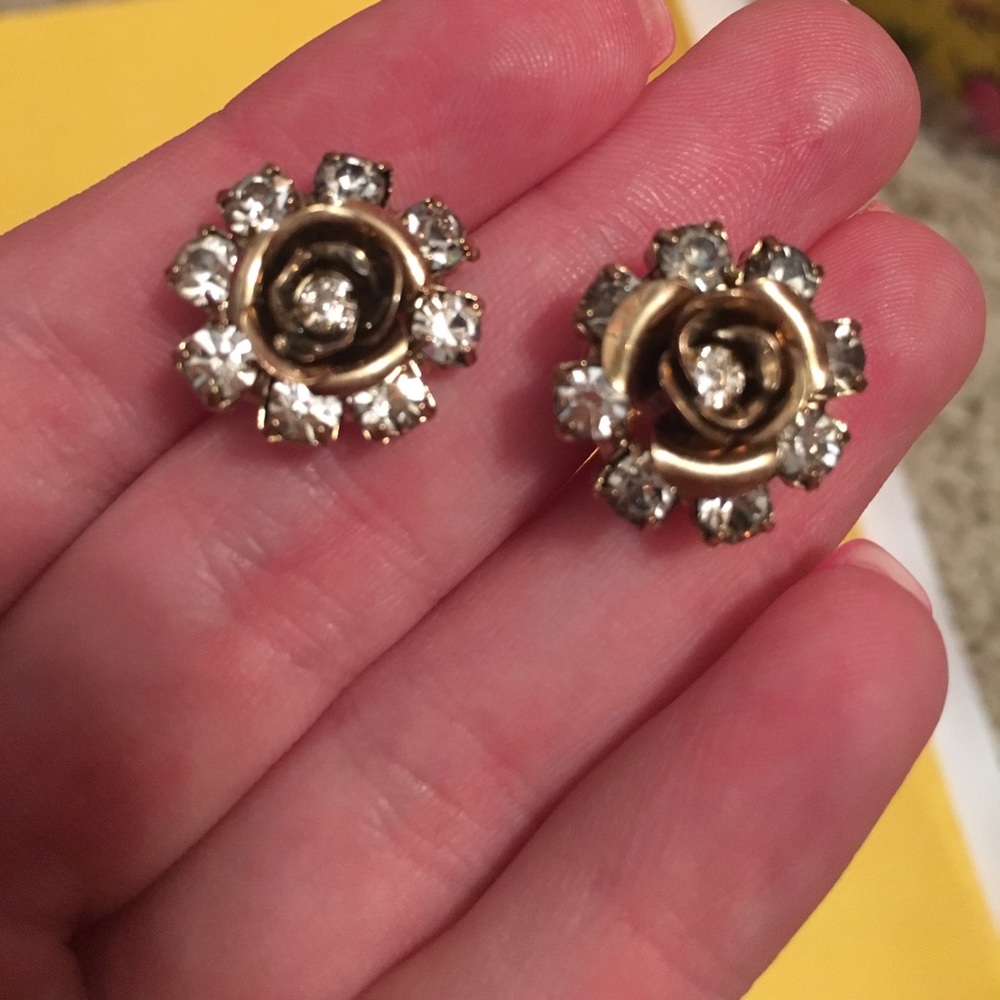Betsey Johnson gold earrings