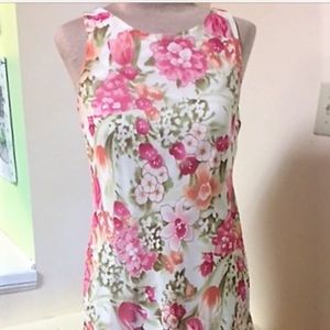 Hype Sleeveless Pink Floral Chiffon Dress Girls 16