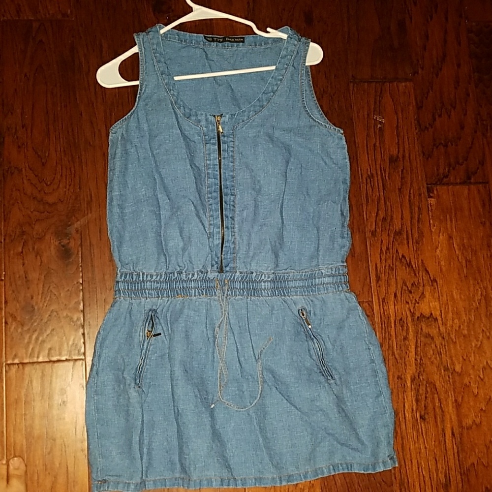 Zara chambray romper/mini dress