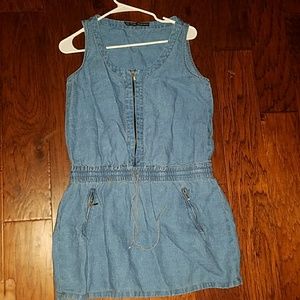 Zara chambray romper/mini dress