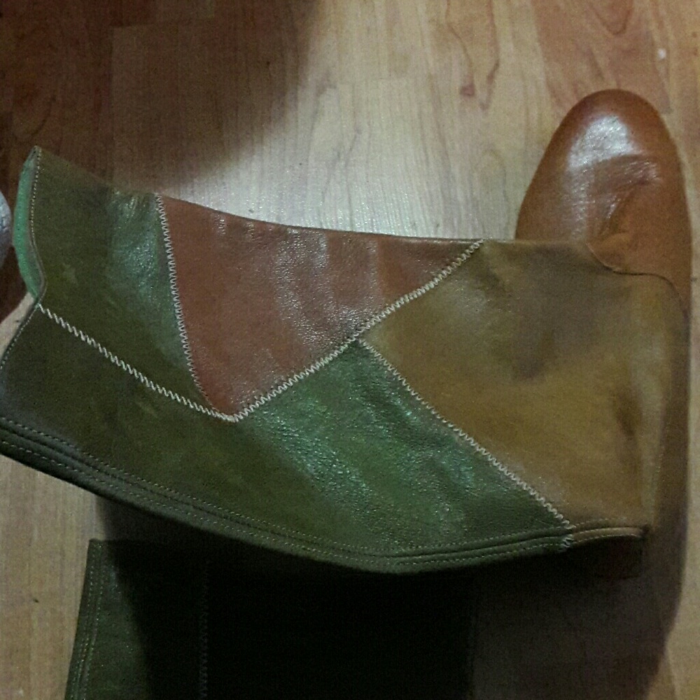 NEW Sam Edelman leather patchwork boots