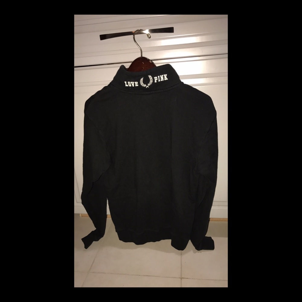 Victoria's Secret Pink, black half-zip.