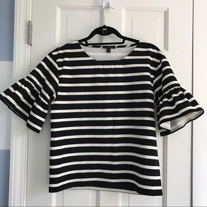 J.Crew Ruffle Sleeve Top